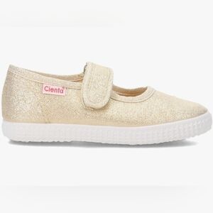 Cienta White Gold Mary Jane Sneakers